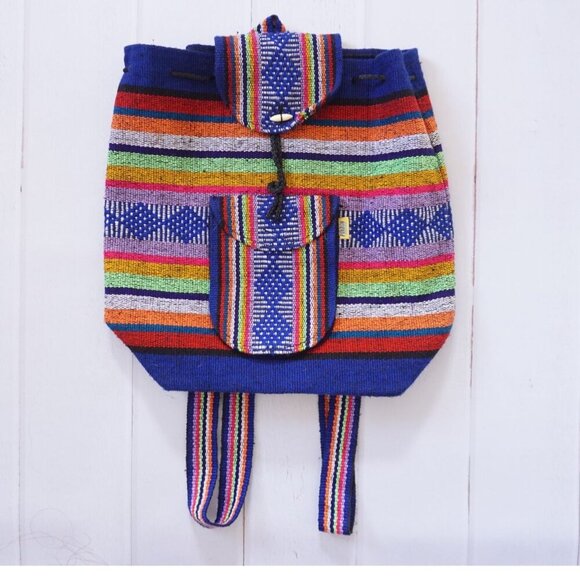 Pinzon Handbags - Pinzon Mexican Backpack Boho Woven Baja Bag